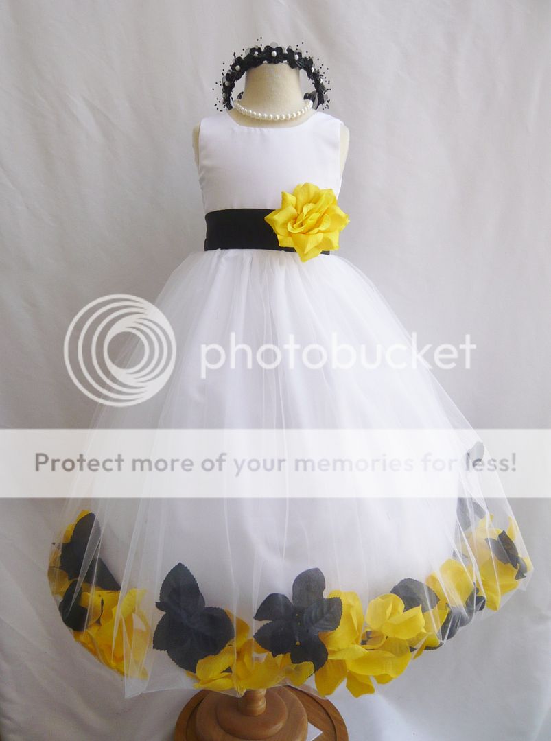 Black and white flower girl yellow dress consider, that Black and white flower girl yellow dress
